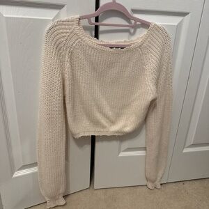 Say What? Women's Cream Knit Sweater